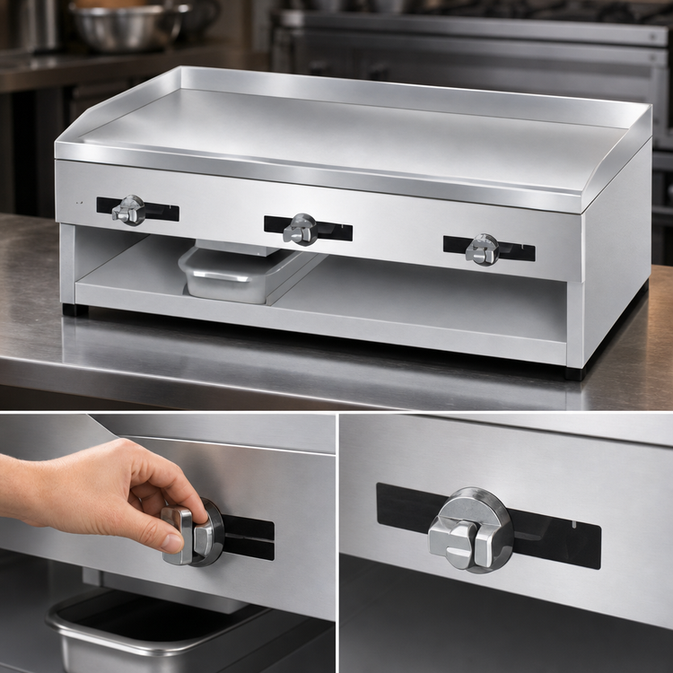 Product image #4 for Comstock-Castle 48-Inch Countertop Gas Griddle with 1/2-Inch Plate and Manual Controls