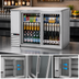 Thumbnail image #4 for Everest Refrigeration Two-Section Back Bar Refrigerator with Glass Sliding Doors, 49 Inch, 13 Cu. Ft., Stainless Steel