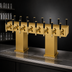Thumbnail image #4 for Perlick 32-Faucet Extra-High Back-to-Back Bridge Tee Countertop Glycol-Cooled Draft Beer Tower, Brass Finish