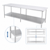 Thumbnail image #4 for Sapphire 84 Inch x 24 Inch 400 Series Stainless Steel Work Table with Adjustable Undershelf