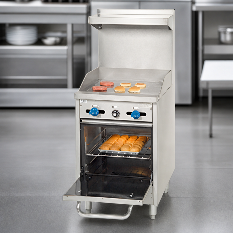 Product image #4 for Comstock-Castle 24-Inch Commercial Gas Range with 3/4-Inch Griddle and Space-Saver Oven