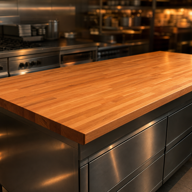 Product image #4 for John Boos Boos Block 120-Inch x 36-Inch American Cherry Kitchen Countertop with Varnique Finish