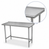 Thumbnail image #4 for Advance Tabco 84-Inch x 36-Inch Open Base Work Table with 14-Gauge 304 Stainless Steel Top and 1-1/2-Inch Rear Up-Turn