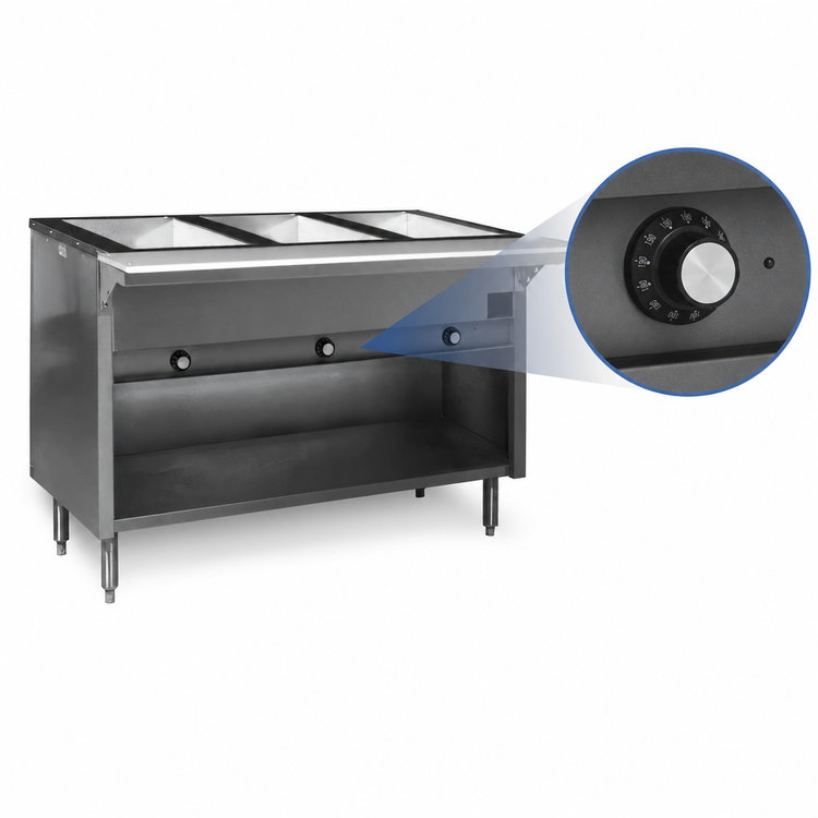 Product image #4 for Eagle Group Spec-Master 33-Inch Electric Hot Food Table with 2 Wet/Dry Wells and Open Base