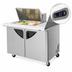 Thumbnail image #4 for Turbo Air Super Deluxe 48-Inch Two-Section Mega Top Sandwich/Salad Prep Table with 12-Pan Opening and 2 Doors