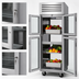 Thumbnail image #4 for Turbo Air PRO Series 1-Section Pass-Thru Reach-In Refrigerator with 2 Front and 2 Rear Glass Half Doors, 27.52 Cu. Ft., Top-Mount Self-Contained Refrigeration