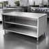 Thumbnail image #4 for BK Resources 72-Inch x 30-Inch Stainless Steel Chef Table with Open Front Cabinet Base
