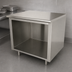 Thumbnail image #4 for Advance Tabco 36-Inch x 36-Inch Stainless Steel Work Table with Open Front Cabinet Base