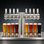 Thumbnail image #4 for Micro Matic USA Metropolis METRO-T-8PSSKR T-Style 8-Faucet Countertop Glycol-Cooled Draft Beer Tower, Polished 304 Stainless Steel