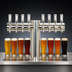 Thumbnail image #4 for Metropolis T-Style 8-Faucet Countertop Glycol-Cooled Draft Beer Tower, Polished Stainless Steel