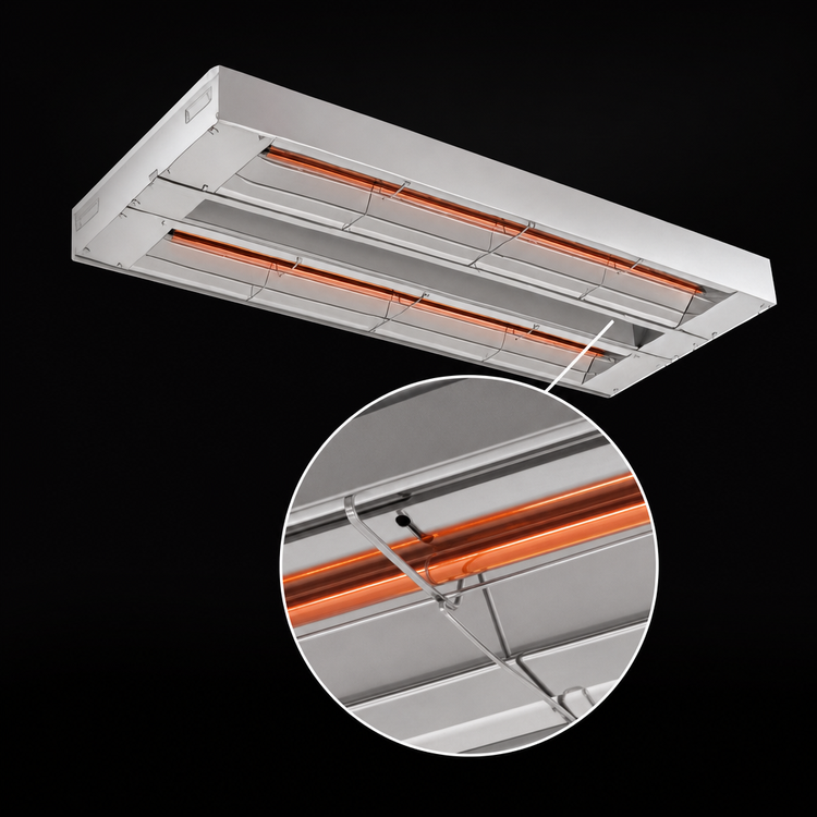 Product image #4 for Hatco Glo-Ray 108-Inch Double Unlighted Infrared Strip Heater with Tubular Metal Elements