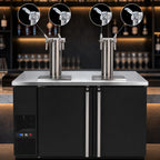 Thumbnail image #4 for Micro Matic USA Pro-Line MDD58W-E-A Dual-Temperature Wine Cooler Dispenser, 8 1/6-Barrel Capacity, Four Faucets, Self-Contained Refrigeration