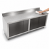Thumbnail image #4 for John Boos 144-Inch Cabinet Base Work Table with Open Front, 16/300 Stainless Steel Top and 5-Inch Backsplash