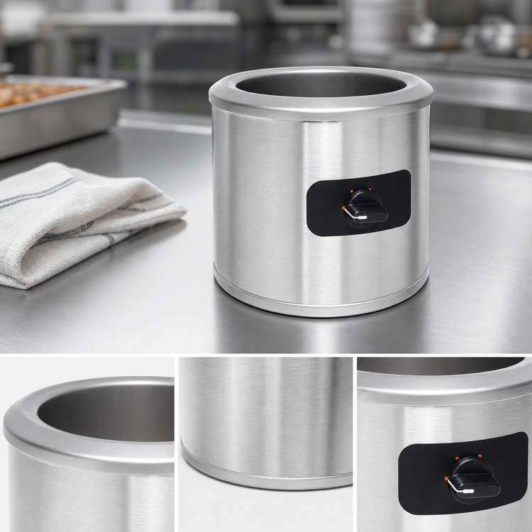 Product image #4 for Nemco 6100A Countertop Round Food Warmer, 7 Qt., Stainless Steel, 120V