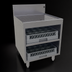 Thumbnail image #4 for Glastender 24-Inch Underbar Glass Rack Storage Unit with Drainboard Top, Open Front Base