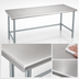 Thumbnail image #4 for Eagle Group Budget Series 108-Inch x 24-Inch Flat Top Work Table with 430 Stainless Steel Top and Galvanized Tubular Base