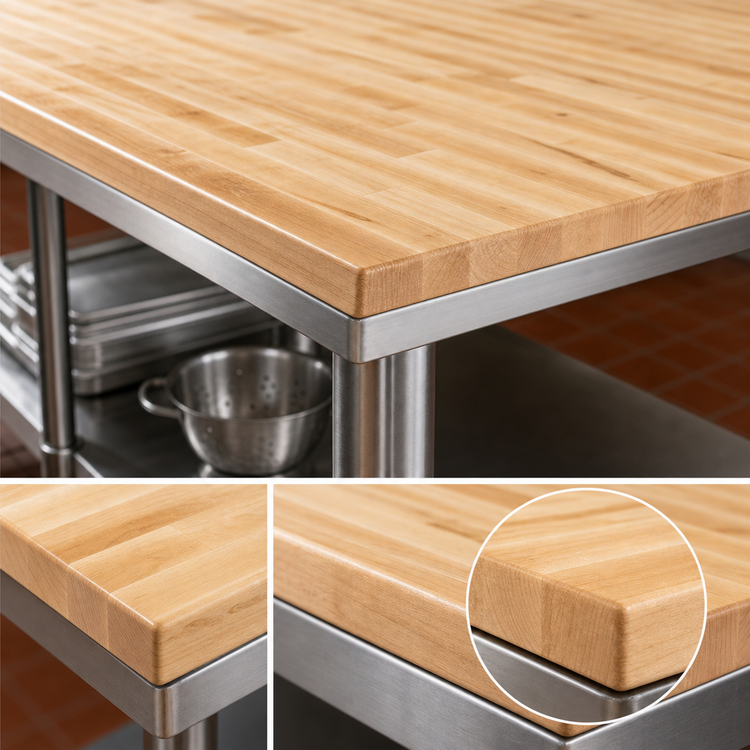 Product image #4 for John Boos Boos Block Northern Hard Rock Maple Blended Edge Grain Kitchen Countertop, 96 x 32 x 1-1/2 Inch, Oil Finish