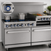 Thumbnail image #4 for Imperial Pro Series 60-Inch Gas Restaurant Range with 6 Open Burners, 24-Inch Griddle, Standard Oven and Cabinet Base
