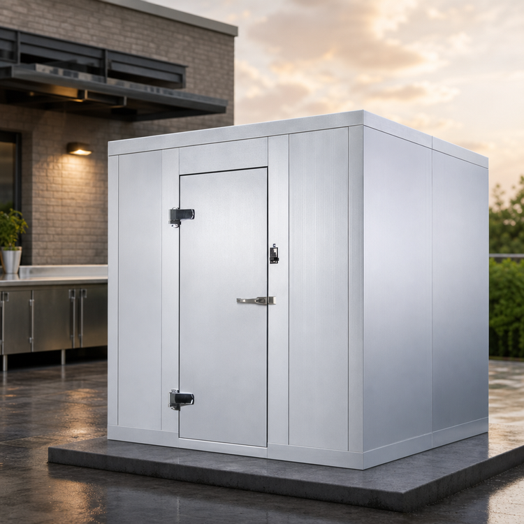Product image #4 for Outdoor Quick Ship Walk-In Freezer Panel Package with Aluminum Floor