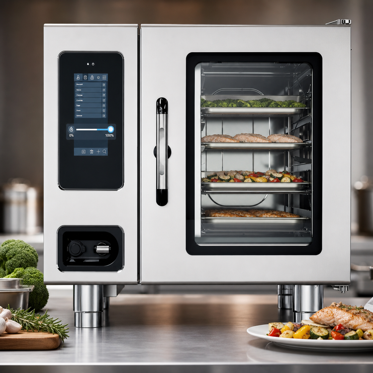 Product image #4 for Alto-Shaam Prodigi Classic 6-10E Boilerless Countertop Electric Combi Oven/Steamer, 7-Pan Capacity