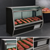Thumbnail image #4 for Howard-McCray 32E Series 74 Inch Curved Glass Single Duty Remote Red Meat Service Case with LED Lighting