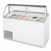 Thumbnail image #4 for Turbo Air Curved Glass Ice Cream Dipping Cabinet, 68-Inch Wide, 12-Tub Capacity, White
