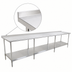Thumbnail image #4 for Eagle Group Spec-Master 144 Inch x 24 Inch Stainless Steel Work Table with Rear Up-Turn and Adjustable Undershelf