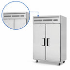 Thumbnail image #4 for Everest Refrigeration ESF2 Two-Section Reach-In Freezer, 48 Cu. Ft., Self-Contained Top-Mounted Refrigeration, Solid Locking Doors