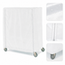 Thumbnail image #4 for Metro Waterproof Banquet Cart Cover with PVC Zipper, 36 x 18 x 54 Inches, White