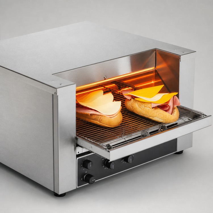 Product image #4 for Vollrath 14.5-Inch Wide Countertop Conveyor Sandwich Oven, 220V, Quartz Heating Elements