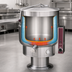 Thumbnail image #4 for Crown EP-30 30 Gallon Electric 2/3 Jacketed Stationary Pedestal Steam Kettle