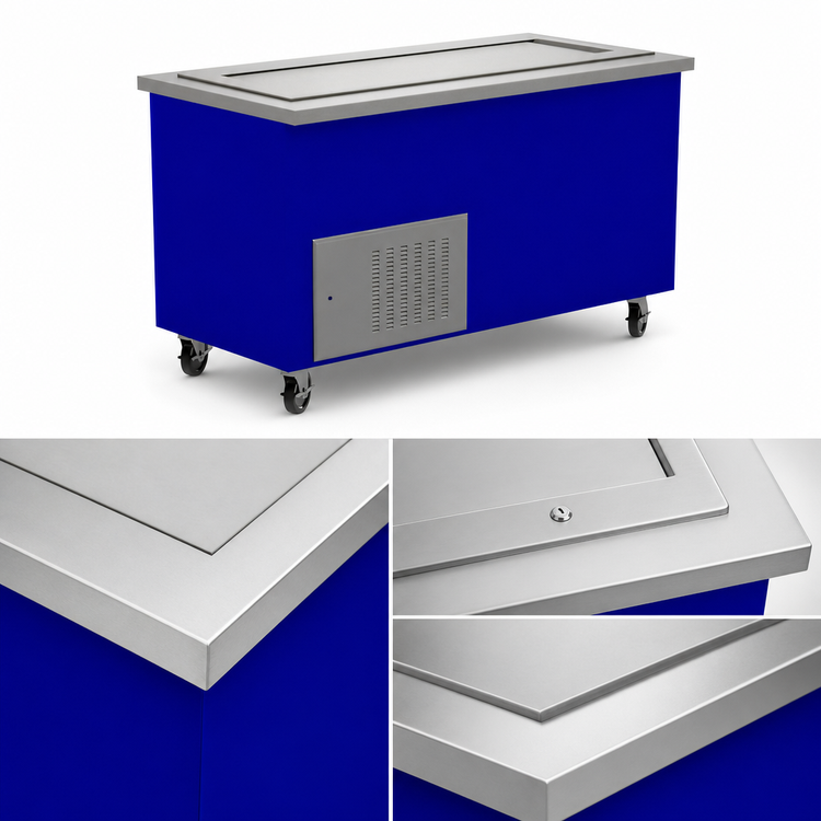 Product image #4 for Randell Custom & Serving 60-Inch Mobile Modular Enclosed-Base Refrigerated Frost Top Serving Station