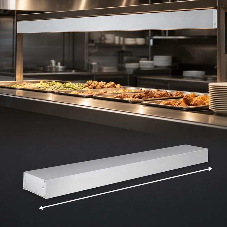 Product image #4 for Hatco Glo-Ray 108-Inch Unlighted Infrared Strip Heater, Standard Wattage, Single Rod, Aluminum, 1850W