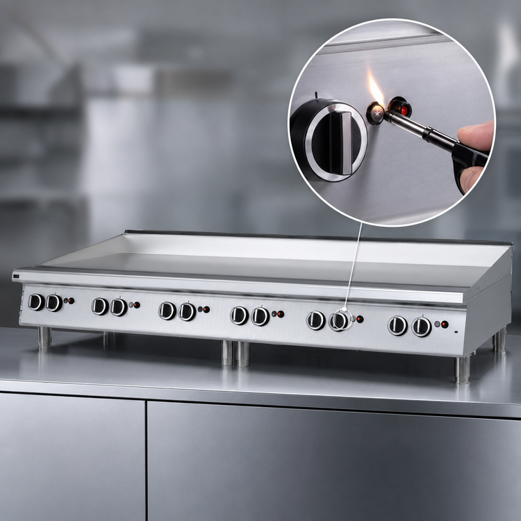 Product image #4 for Garland Signature Heavy-Duty Countertop Gas Griddle, 70-7/8 Inch W x 23 Inch D, Thermostatic Controls, Smooth Steel Plate