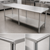 Thumbnail image #4 for Eagle Budget Series 108-Inch x 36-Inch 430 Stainless Steel Work Table with Adjustable Undershelf