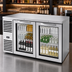 Thumbnail image #4 for 60-Inch Two-Section Refrigerated Back Bar Cooler with Glass Doors and Side-Mounted Self-Contained Refrigeration