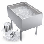 Thumbnail image #4 for Krowne Royal Series KRPT-2436 Pass-Thru Underbar Ice Bin/Cocktail Station, Stainless Steel, 175 lb. Capacity, 10" Deep Liner, Without Cold Plate