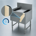 Thumbnail image #4 for Advance Tabco Prestige Supreme 36-Inch Stainless Steel Bar Ice Bin with 7-Inch Backsplash, Without Cold Plate