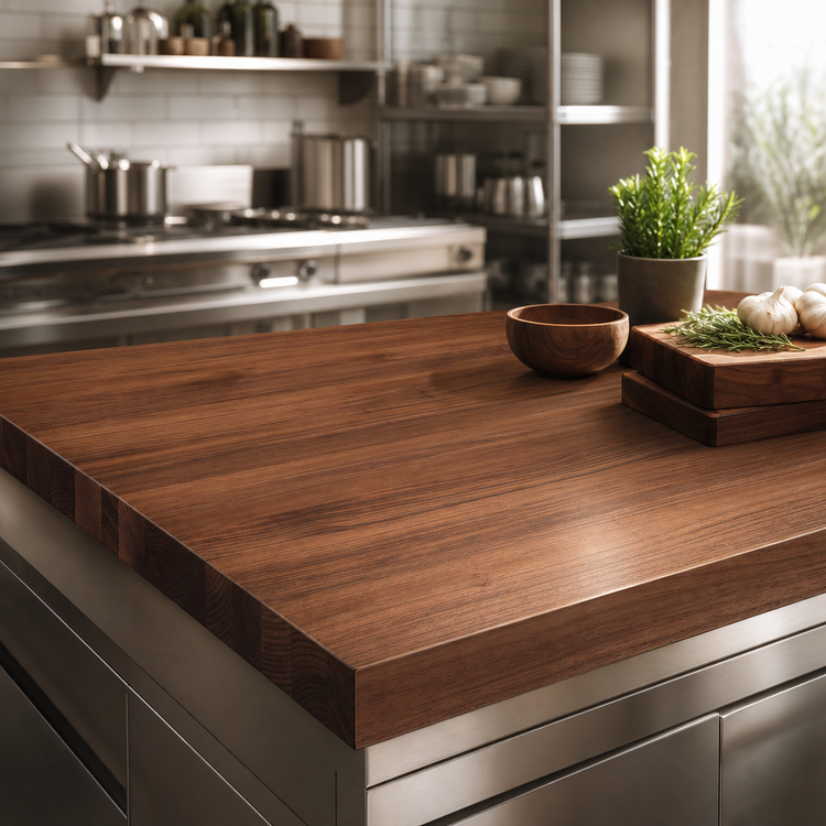 Product image #4 for John Boos Boos Block 72-Inch x 38-Inch American Black Walnut Edge Grain Countertop with Varnique Finish