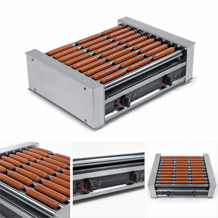 Product image #4 for Roll-A-Grill Wide Roller Hot Dog Grill, 45 Hot Dog Capacity, 900 Hot Dogs/Hour, 120V