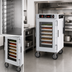 Thumbnail image #5 for Metro HotBlox Narrow 8-Pan Mobile Pass-Thru Insulated Holding Cabinet with Analog Control, Clear Front Door and Solid Rear Door