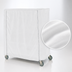 Thumbnail image #4 for Metro 48 x 21 x 54 Inch White Uncoated Knitted Polyester Banquet Cart Cover with PVC Zipper