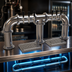 Thumbnail image #4 for Glastender Pipe Bridge Countertop Draft Dispensing Tower, 6 Faucets, 3 Columns, Glycol-Cooled