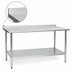 Thumbnail image #4 for Eagle Budget Series 84-Inch x 24-Inch 430 Stainless Steel Work Table with 1-1/2-Inch Rear Up-Turn and Undershelf