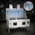 Thumbnail image #4 for York 60-Inch Gas Wok Range with 2-Chamber Cooking, Water-Cooled Top, and Chinese Swing Faucets