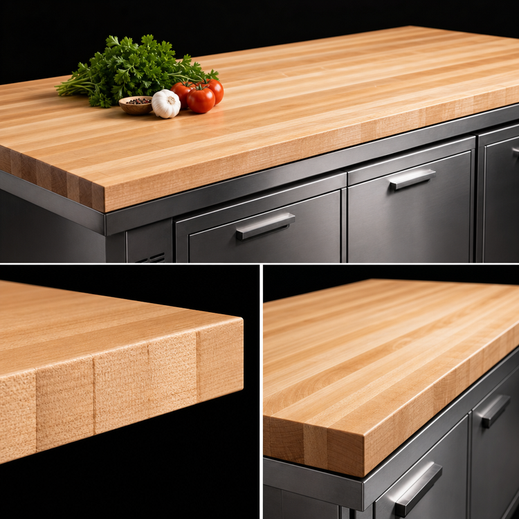 Product image #4 for Boos Block 96 Inch x 36 Inch x 2-1/4 Inch Kitchen Countertop, Northern Hard Rock Maple, Edge Grain, Oil Finish
