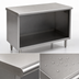 Thumbnail image #4 for Eagle Spec-Master Open Front Enclosed Base Worktable, 72 Inch x 30 Inch, 14-Gauge 304 Stainless Steel Flat Top