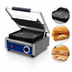 Thumbnail image #4 for Globe GSG10 Bistro Single Countertop Electric Panini Grill with Smooth Cast Iron Plates