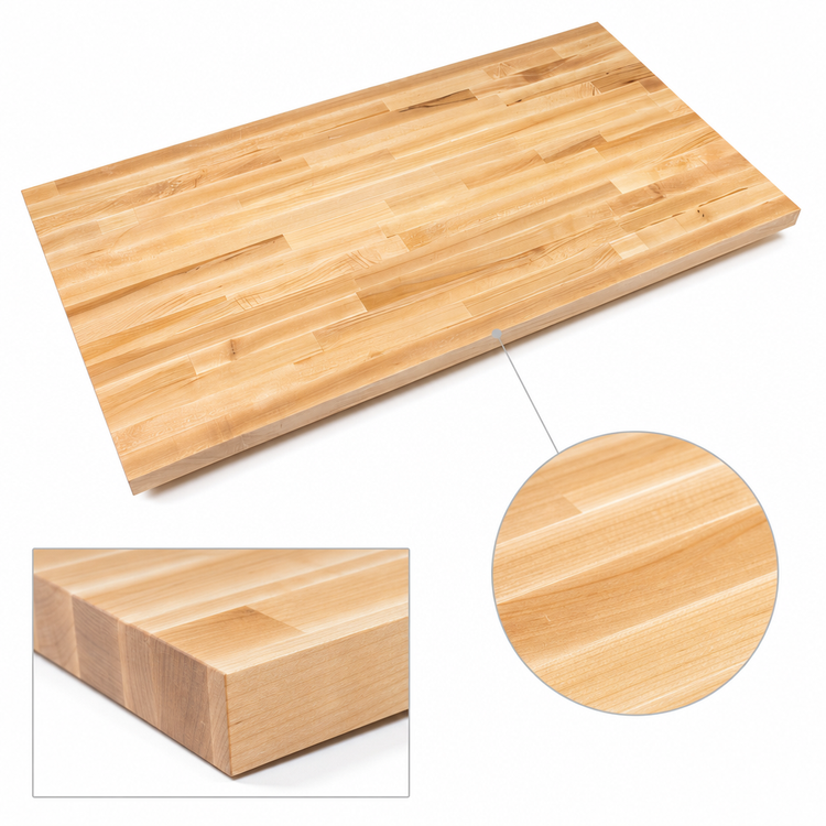 Product image #4 for Boos Block Northern Hard Rock Maple Blended Edge Grain Kitchen Countertop, 96 x 48 x 1-3/4 Inch, Varnique Finish