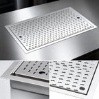 Thumbnail image #4 for Krowne Royal Series KR-D24 24-Inch Drop-In Stainless Steel Bar Top Drainer with Perforated Inserts and 1-1/2-Inch Drain
